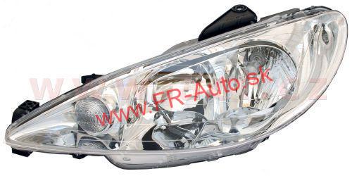 Predné svetlo Peugeot 206 Ľavé (H7+H1)
