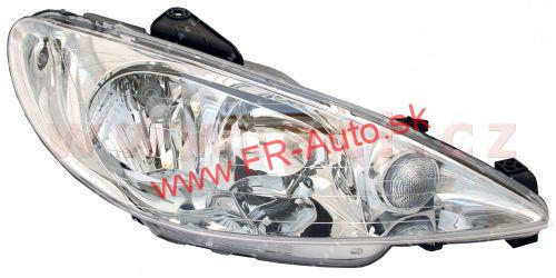 Predné svetlo Peugeot 206 Ľavé (H7+H1)