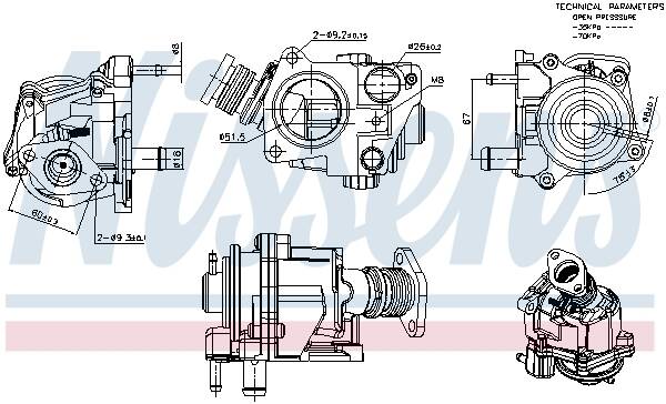 EGR ventil 3.0D , 3.0HDi