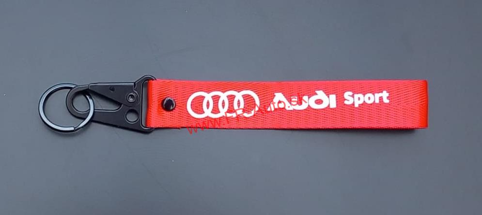 (Nylon - červená) Kľúčenka AUDI - 1ks