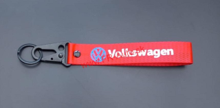 (Nylon - červená) Kľúčenka VOLKSWAGEN- 1ks